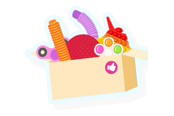 Six toy create your own sensory box